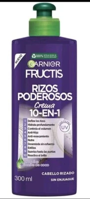 GARNIER FRUCTIS RIZOS PODEROSOS/CREMA PEINAR 10EN1/10OZ SUPER CURLY HAIR CREAM - Image 1 of 3