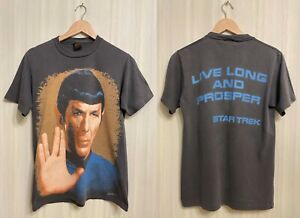 VTG Star Trek 1991 Live long and prosper Size M t-shirt tee Single Stitch Spock