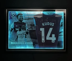 Mohammed Kudus West Ham United Football Club Signed Shirt LED Framed Display COA - Picture 1 of 14