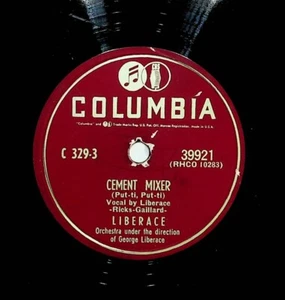 1953 Liberace Cement Mixer Slaughter On Tenth Avenue 78 Record - Picture 1 of 2