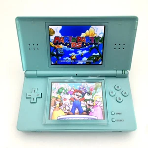 Light Blue Retrofit Nintendo DS Lite NDSL Video System Game Console With Charger - Picture 1 of 10