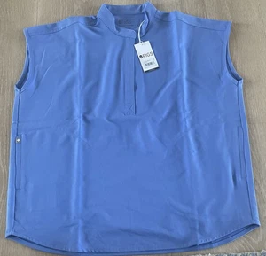 Figs Technical Collection Rafaela DAMEN MITTELBLAU (CBU) PEELING TOP NEU Neu mit Etikett - Bild 1 von 3