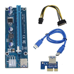 PCI-E 1x auf 16x Riser Card Mining/Rendering-Kit Pro USB 3.0 6PIN DIE NEUSTE VER - Bild 1 von 9