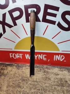 Early Ohio Tool 1" Socket Corner Chisel Timber Frame Shipwright Timberframe - Picture 1 of 8
