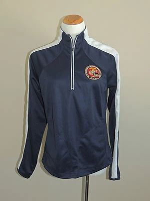 MUJER NORTH END AZUL MARINO/BLANCO 1/2 CREMALLERA POLIÉSTER JERSEY DEPORTIVO TOP MEDIANO  Foto 1 de 4