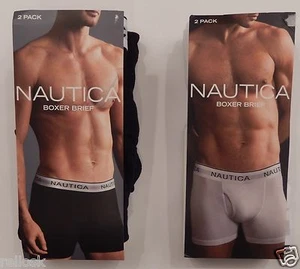 2 CALZONCILLOS BÓXER GENUINOS TALLA NAUTICA PEQUEÑOS BLANCOS O NEGROS 100% ALGODÓN FIRMA - Imagen 1 de 23