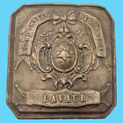 Antique plaque buckle belt Christian School badge LAVAUR Brothers religious