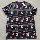 Nautica Shirt Mens Large Sailing USA All Over Print Double Sided With Sales Tag