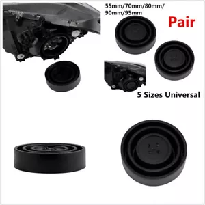 Universal Car Headlight LED HID Halogen Retrofit Seal Cap Dust Cover For 5 Size - Picture 1 of 1