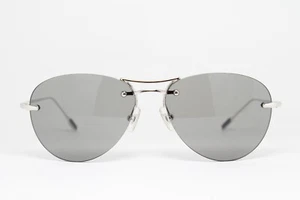 MATSUDA 10660 PW Original Vintage Sunglasses Rimless Aviator Gray Lenses Rare - Picture 1 of 10