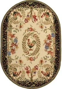 Safavieh Chelsea CREME / BLACK 4'-6" X 6'-6" Oval Area Rug - HK92A-5OV - Picture 1 of 3