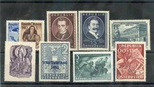 AUSTRIA 1948-1960 9 DIFERENTES**F-VF NH $42 - Imagen 1 de 1