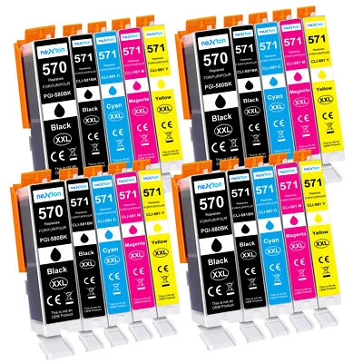20 printer cartridges for Canon TS5055 TS5053 TS5052 TS5051 TS5050 TS5000 with chip - Image 1 of 4