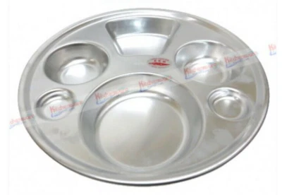 Thai Traditional Crocodile Brand Aluminum Round Food Tray Size 30 cm -  35 cm - Image 1 of 4