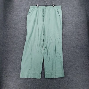 Gap Pants Womens XL Extra Large Green Linen Blend Wide Leg High Rise Drawstring - Picture 1 of 13