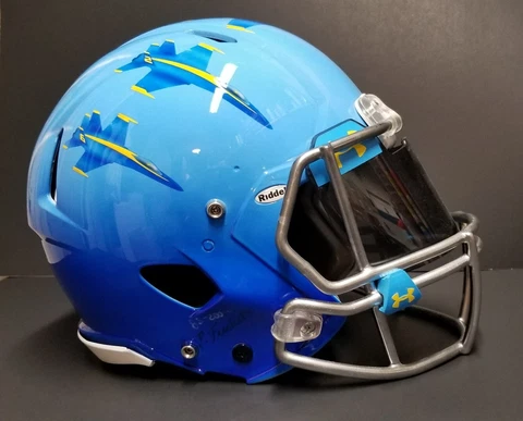 Navy Blue Angels Official Football Helmet, NCAA, Flawless, Revolution Speed Lg Cover