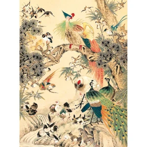 Wooden Jigsaw Puzzles 500 PCS Chinese Painting Phoenix Bird Educational Toy Gift - Picture 1 of 10