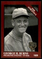 1994 Conlon Collection TSN Burgundy George H. Burns Philadelphia Athletics #1153