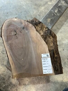 Black Walnut Slab #1933, lastra bordo vivo, non finito, spedizione gratuita - Foto 1 di 6