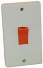 CRABTREE - 50A Double Pole Cooker Switch on Large Vertical Plate