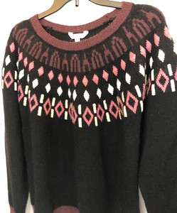 Time and Tru Women's Fair Isle Pullover Sweater Size XL 16-18 - Picture 1 of 6