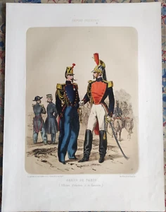 Lithographie -LALAISSE  Empire Français Garde impériale - Garde de Paris - Picture 1 of 1