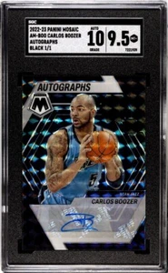 2022-23 Mosaic Carlos Boozer Black PRIZM RC Rookie Auto 1/1 SGC 9.5 MINT PLUS - Picture 1 of 2