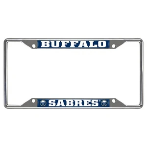 Fanmats NHL Buffalo Sabres Chrome Metal License Plate Frame  - Picture 1 of 1