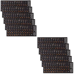 2 PCS Russische Tastatur Aufkleber Keyboard Sticker Tastaturfolie - Bild 1 von 12