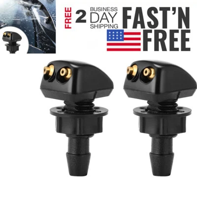 2PCS Universal Car Windshield Spray Jet Squirter Window Washer Sprayer Nozzle - Image 1 of 4