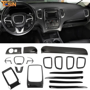 Juego completo de molduras de decoración de interiores de fibra de carbono para Dodge Durango 2014-20 17x - Imagen 1 de 9