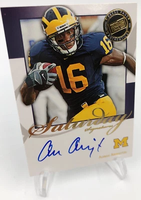 ADRIAN ARRINGTON ROOKIE AUTO 2008 Press Pass SATURDAY SIGNATURES Saints MICHIGAN - Image 1 of 4