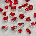 1Pcs 3D Red Nail Charms Rhinestones Nail Art Alloy Diamond Jewelry DIY