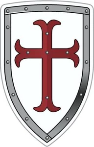 Calcomanía de vinilo cruzado rojo rojo para los Caballeros Templarios VAR - Imagen 1 de 1