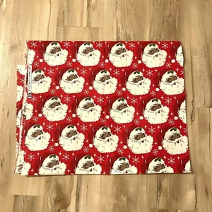 Fabric Traditions Black Santa Christmas Fabric 2023 Design 2 Yards (45” x 72”) - Picture 1 of 6
