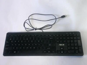 New ASUS AK1D US English Multimedia USB Keyboard Black - Picture 1 of 5
