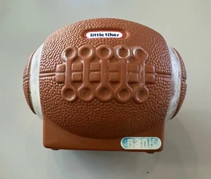 Little Tikes Football Money Coin Piggy Bank Child Size w/Plug Vintage 1980s - Picture 1 of 4