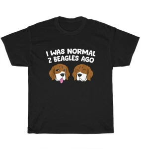 I Was Normal 2 Beagles Ago Funny Beagle Puppies Dog Pet Animal Lover T-Shirt NEW - Picture 1 of 4