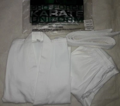 Pro Force Karate Uniform Gi Top,Pants and Belt Size 000 New Other Child - Image 1 of 3