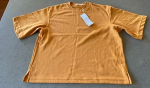 BNWT Uniqlo airism orange short Sleeve oversized T tee Shirt Top Women’s Size S - Picture 1 of 8