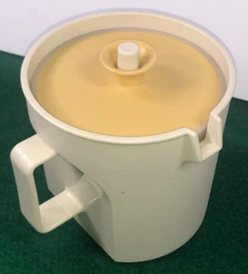 Contenedor de crema vintage Tupperware tapa de sello con botón pulsador #1415-7 - Imagen 1 de 7