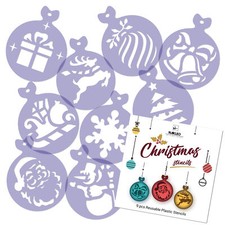Biscotto Cottura Decorazione Stencil NATALE regalo palla di Natale campane renna