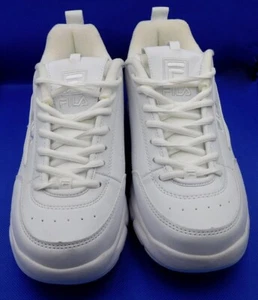 🧿 NEW Men Fila Disruptor White Sneakers Casual Shoes Size 9 - Picture 1 of 7