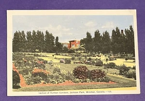 Section of Sunken Gardens Jackson Park Windsor Canada Postcard - Picture 1 of 2