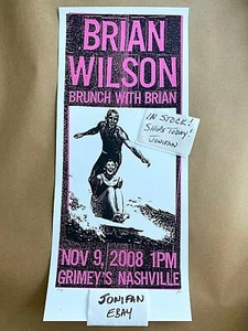 Selten! Brian Wilson Grimely's Nashville TN 2008 Siebdruck Poster S/N AE #/80 - Bild 1 von 6