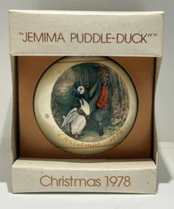 Vintage Crhistmas Ornament 1978 Schmid Jemima Puddle Duck - Picture 1 of 3