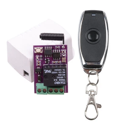 Funk Schaltersystem 5V 12V 24V Mini RF Schalter Taster Empfänger + Fernbedienung - Bild 1 von 4