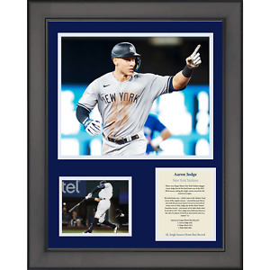 Framed Aaron Judge 62 Home Run AL Record New York Yankees 12"x15" Collage
