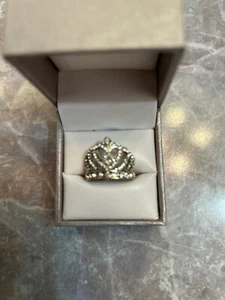 Girls Size 6 Prom/Dance/Quinceanera Princess Victorian ring CZ Silver Plated - Picture 1 of 3