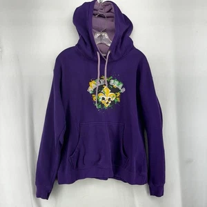 New Orleans Hoodie Herren XL Lila Karneval Pullover - Bild 1 von 10